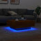 vidaXL Coffee Table with LED Lights Brown Oak 80x80x31 cm