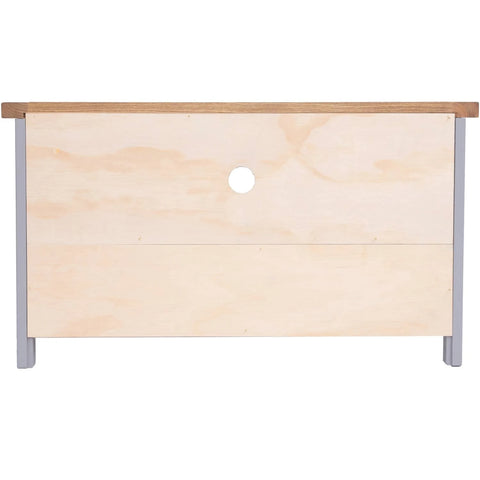 Biccari 1 Drawer TV Stand - Grey / Chrome Knob