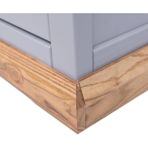 Biccari 1 Drawer TV Stand - Grey / Chrome Knob