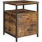 VASAGLE Nightstand Rustic Brown and Black
