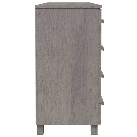 vidaXL Sideboard HAMAR Light Grey 113x40x80 cm Solid Wood Pine