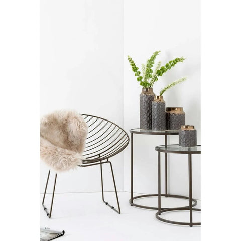 Interiors by Premier District Wire Chair Bronze Metal