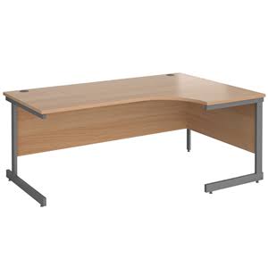 Dams International Ltd Contract 25 Ergonomic Desk - Right Hand Curve - 725 x 1800 ...