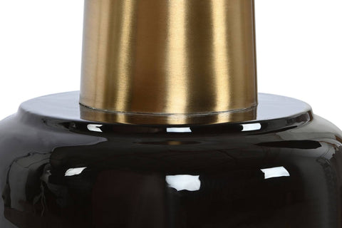 Black and Gold Metal Crystal Side Table by DKD Home Decor