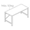 Desk EDM 75195 Black Wood Metal 120 x 60 x 74 cm