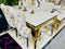 Sofia Dining set - gold marble dining table and velvet chairs