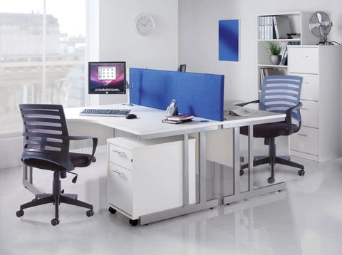 Momento Corner Desk, Left Hand, 1600mm Wide, White
