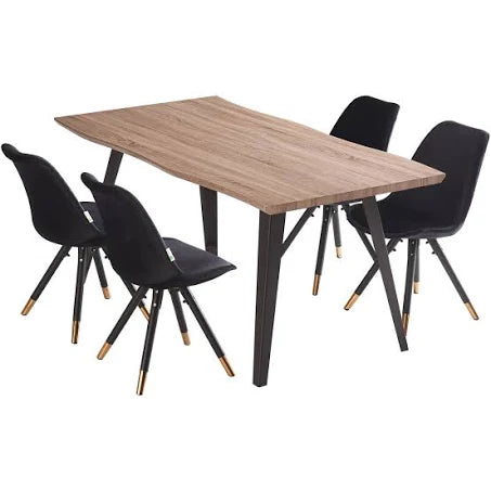 Life Interiors - Rocco Lux Sofia Dining Set - An Oak Wooden Dining Table and Set ...