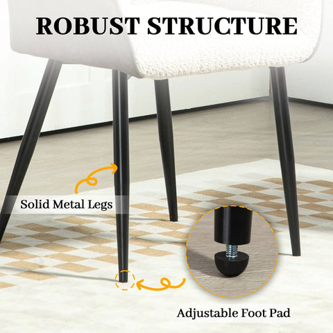 HOMCOM Accent Chair W/ Foot Pads and Chenille Fabric Arm Chair Black