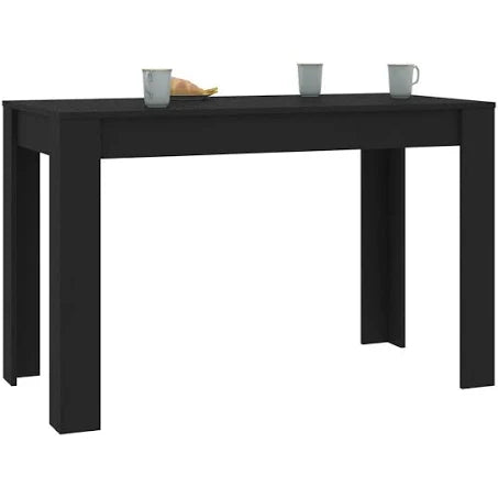 vidaXL Dining Table Black 120x60x76 cm Chipboard