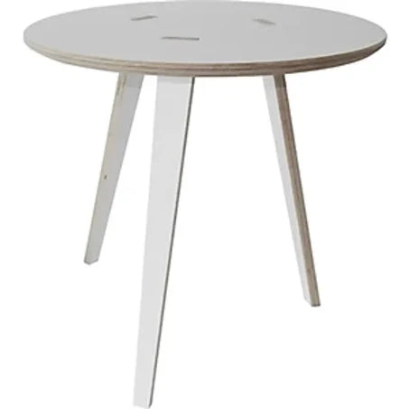 Tojo Mbel RUND Side Table, Birch Multiplex, Coated In White, Hx400 X 400mm