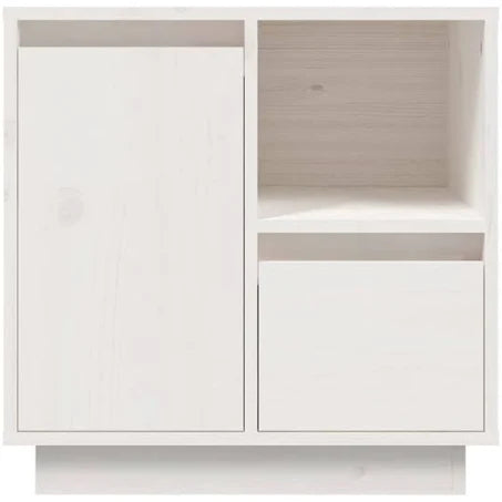 vidaXL Bedside Cabinet White 50x34x50 cm Solid Wood Pine