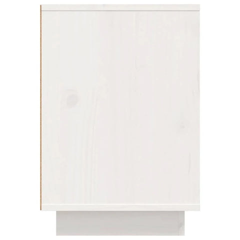 vidaXL Bedside Cabinet White 50x34x50 cm Solid Wood Pine