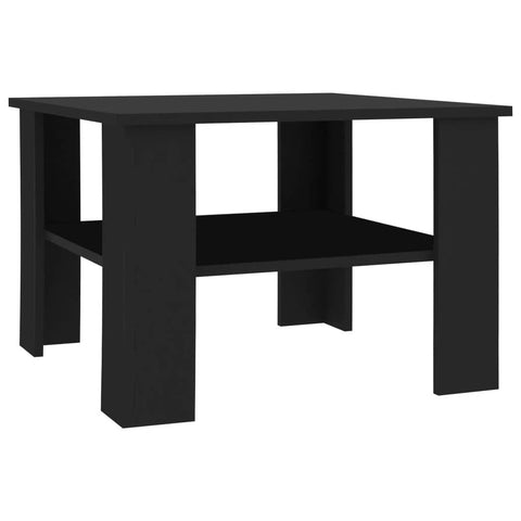 vidaXL Coffee Table Black 60x60x42 cm Chipboard