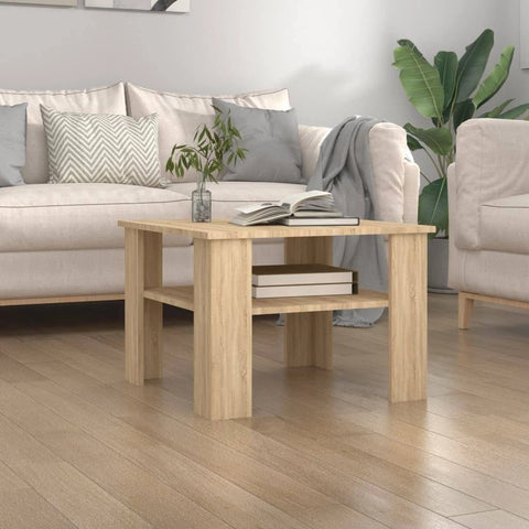 vidaXL Coffee Table Black 60x60x42 cm Chipboard