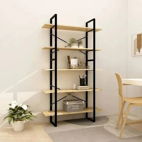 vidaXL 5-Tier Book Cabinet 100x30x175 cm Pinewood