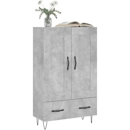 vidaXL Highboard Concrete Grey 69.5x31x115 cm Engineered Wood