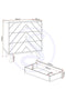 Seconique Dixie 3 Drawer Chest - Dusty Grey/White