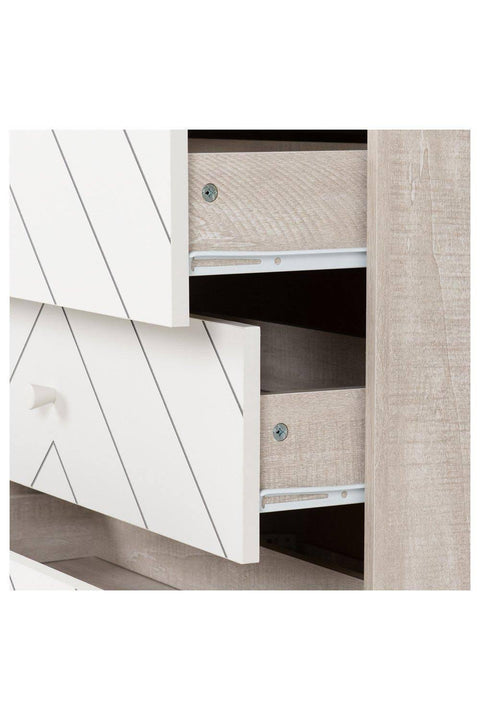 Seconique Dixie 3 Drawer Chest - Dusty Grey/White