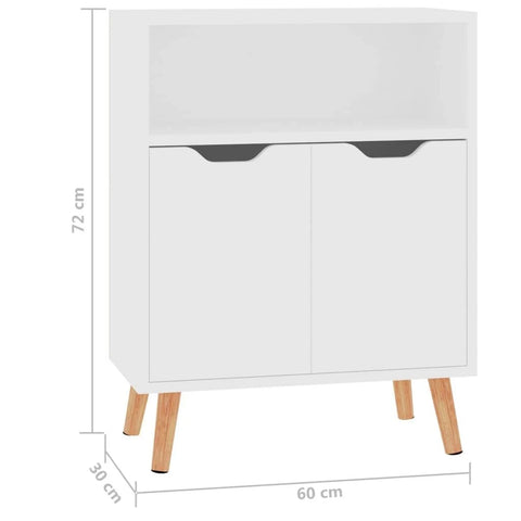 vidaXL Sideboard High Gloss Black 60x30x72 cm Engineered Wood