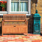 Costway Multifunctional Patio Storage Bench 125L Eucalyptus Storage Seat