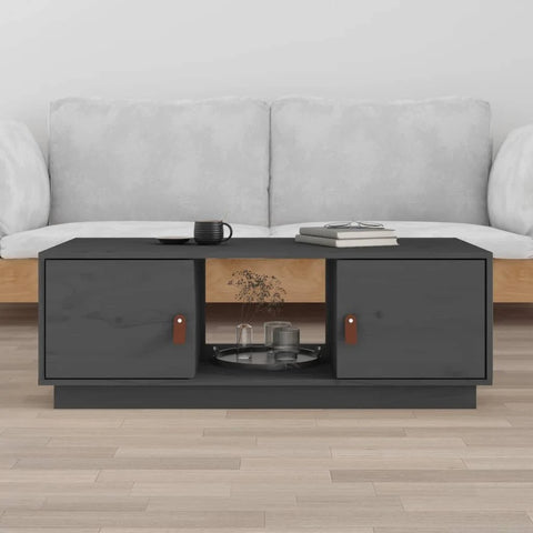 vidaXL Coffee Table Grey 100x50x35 cm Solid Wood Pine