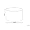 Pouffe Light Beige Cotton 40 x 25 cm Round Fabric Velvet Structure Ribbed ...