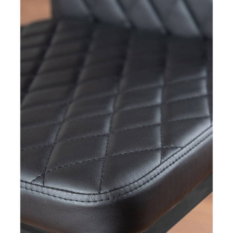 Furniture Box Novara Black Leg Round Glass Dining Table and 4 Black Milan Black ...
