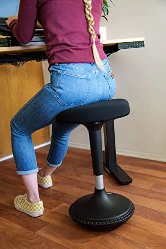WOBBLE STOOL Standing Desk Chair ergonomic tall adjustable height sit stand-up ...