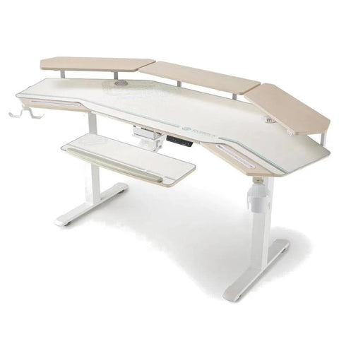 Eureka Ergonomic Höhenverstellbarer Schreibtisch 182×76cm Flügelförmiger Gaming ...