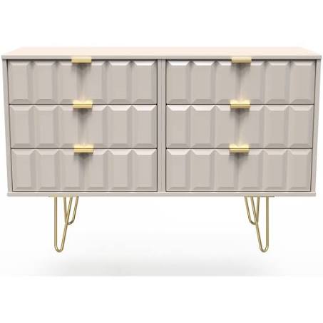 Cube Ready Assembled 6 Drawer Midi Chest - Kashmir Matt