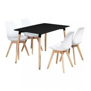 Life Interiors - 5Pcs Dining Set - A Halo Dining Table & Set of 4 Lorenzo Tulip ...