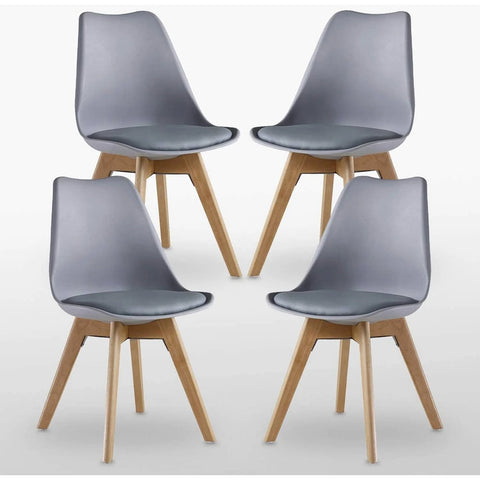 Life Interiors - 5Pcs Dining Set - A Halo Dining Table & Set of 4 Lorenzo Tulip ...