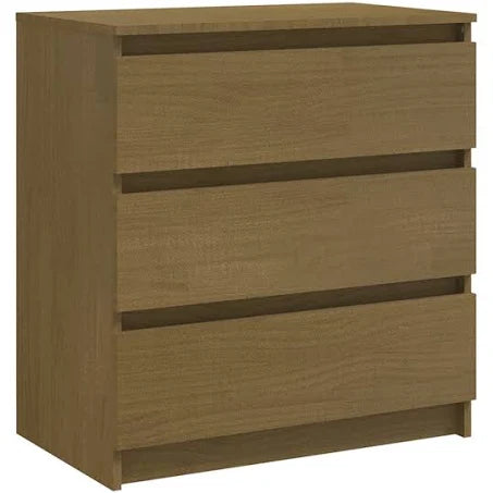vidaXL Bedside Cabinet Honey Brown 60x36x64 cm Solid Pinewood
