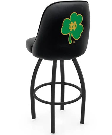 L048 Logo Grizzly Notre Dame (Shamrock) Swivel Bar Stool