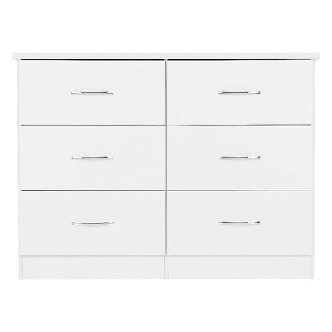 Seconique Nevada 6 Drawer Chest - 3D Effect Grey