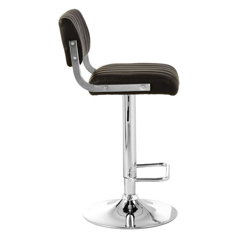 Interiors by Premier Black Channel Design Seat Bar Stool