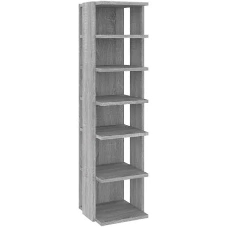 vidaXL Grey Sonoma Shoe Rack - Compact and Space-Saving, Engineered Wood ...
