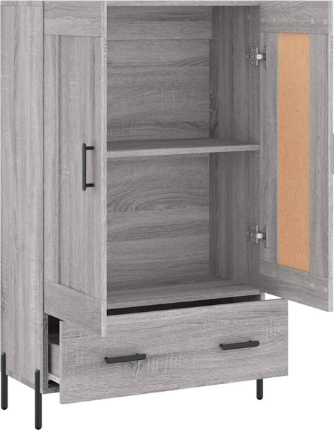 vidaXL Highboard High Gloss White 69.5x31x115 cm Engineered Wood