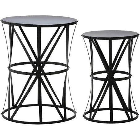 Interiors By Premier Avantis Cross Design Black Tables