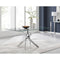 Furniturebox Tavolo Calla 6 Seater Dining Set Glass Chrome and Blue