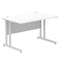 Impulse 1200 x 800mm Straight Desk Grey Oak Top Black Cantilever Leg