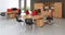 Impulse 1200 x 800mm Straight Desk Grey Oak Top Black Cantilever Leg