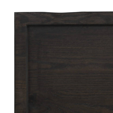 vidaXL Wall Shelf Dark Grey 100x40x6 cm Treated Solid Wood Oak