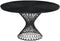 Cirque 54In Round Wood And Metal Pedestal Dining Table