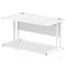 Impulse Straight Desk White Cantilever Leg White 1400 x 800mm