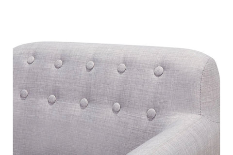 Beliani Fabric Armchair Grey Melby