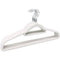 (White) 50 Non Slip Flocked Velvet Hangers
