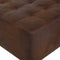 Beliani Corner Sofa Bed Brown Faux Leather Tufted Modern L-Shaped Modular 4 ...