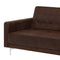 Beliani Corner Sofa Bed Brown Faux Leather Tufted Modern L-Shaped Modular 4 ...